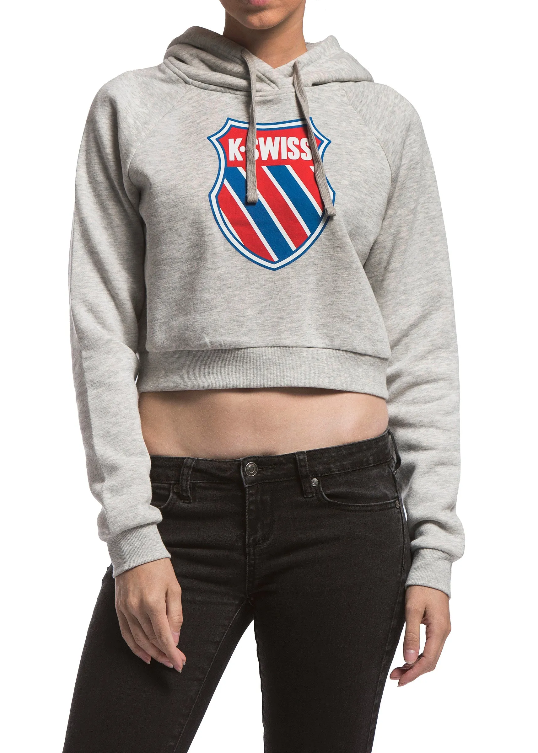 192434-020 | WOMENS GRIND CROPPED HOODIE | GREY HEATHER