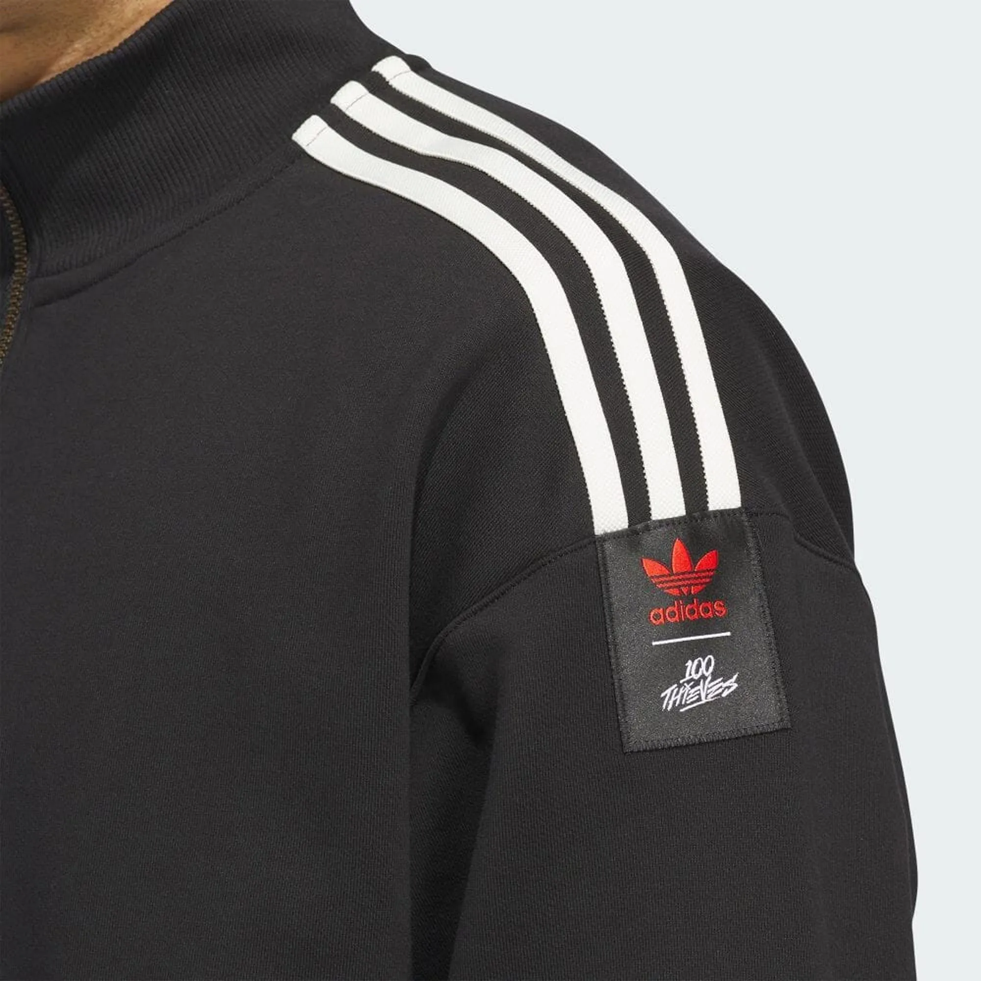 Adidas Originals | 100 THIEVES 1/2 ZIP  { BLACK