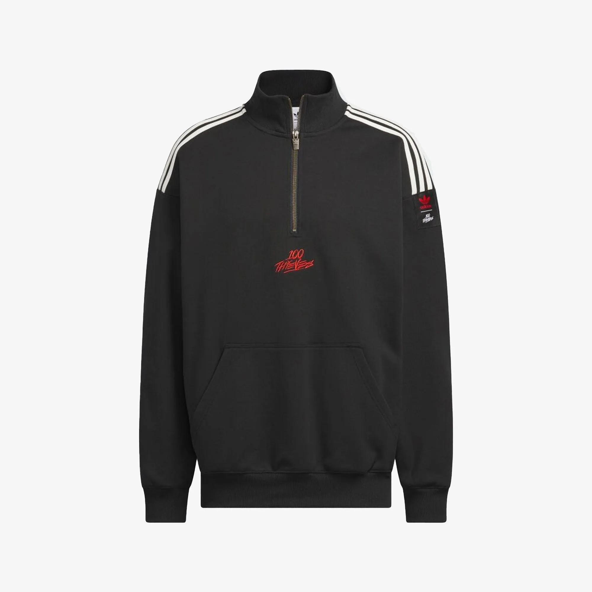 Adidas Originals | 100 THIEVES 1/2 ZIP  { BLACK