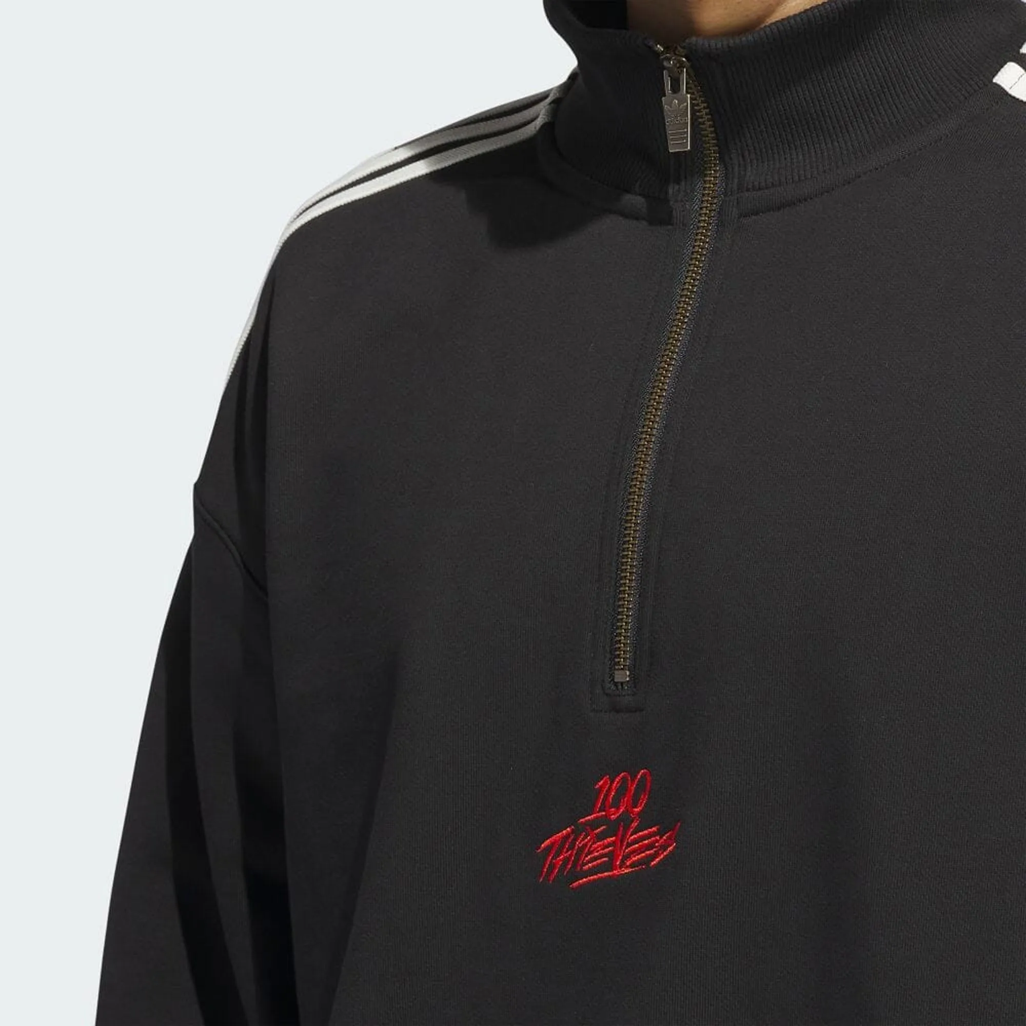 Adidas Originals | 100 THIEVES 1/2 ZIP  { BLACK