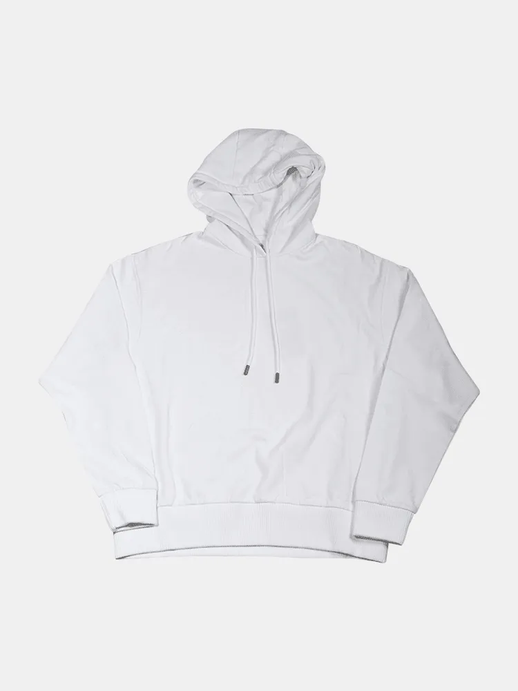 Afends THC Unisex Hemp Oversized Pull On Hood - White