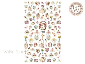 Angel Adhesive Nail Art Sticker - 1 pc (F426)