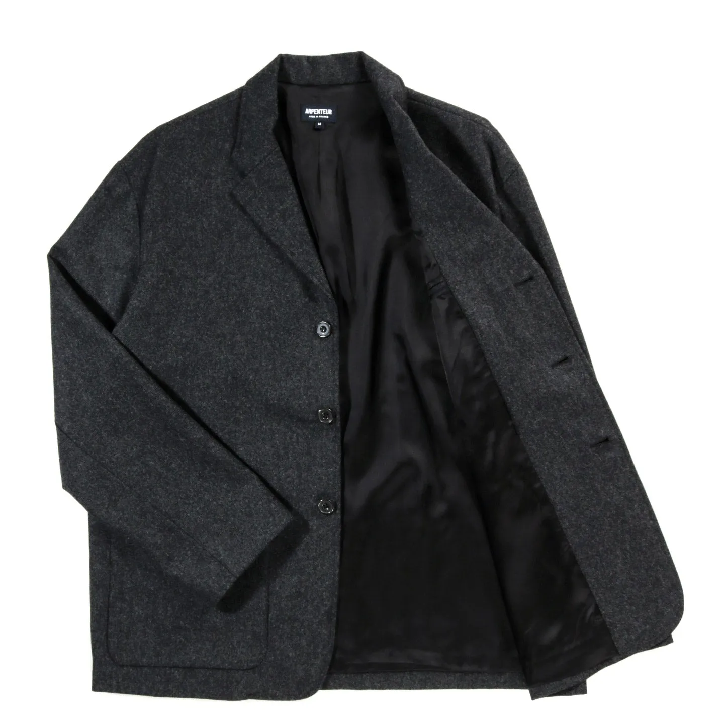 ARPENTEUR FOX JACKET WOOL FLANNEL CHARCOAL