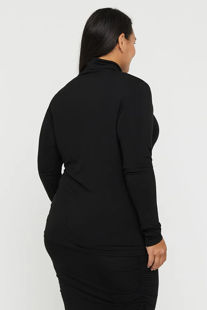 Bamboo Turtle Neck - Black