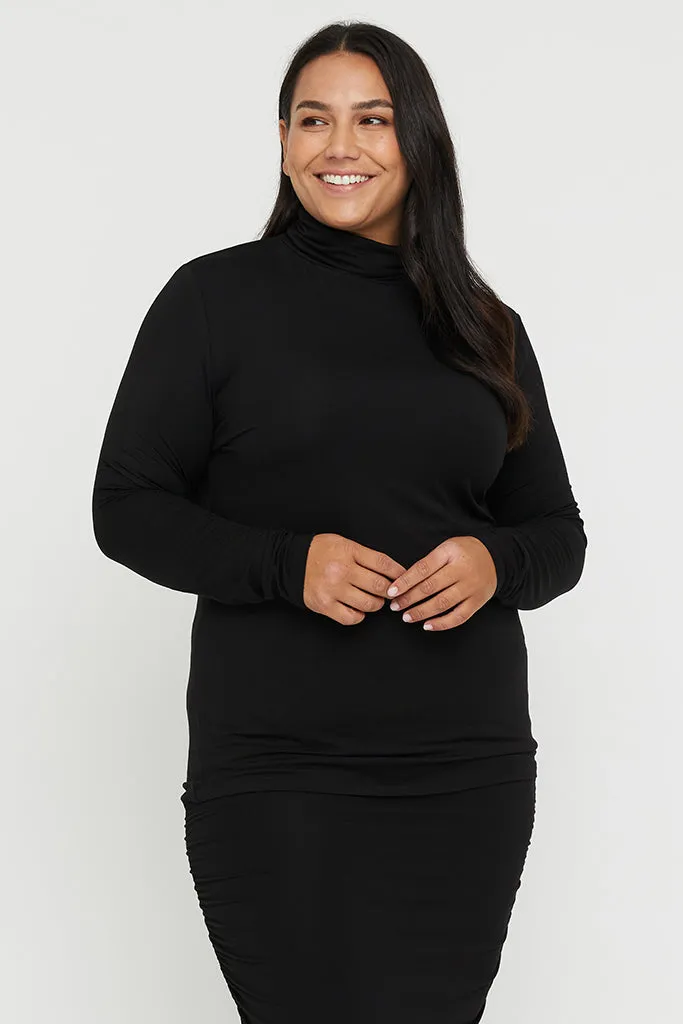 Bamboo Turtle Neck - Black