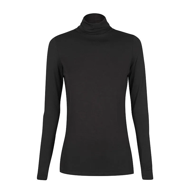 Bamboo Turtle Neck - Black