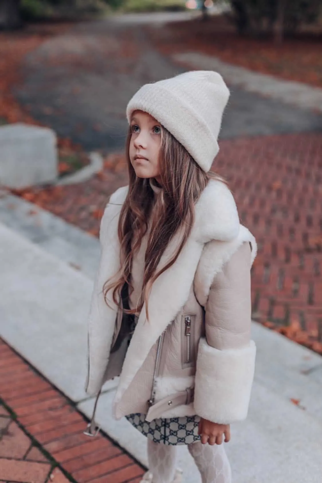 Beige Sheepskin Leather Jacket