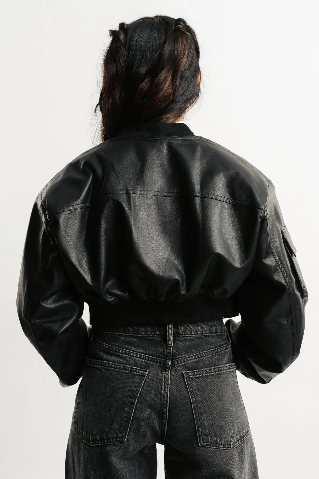 Black Leather Zipper Jacket