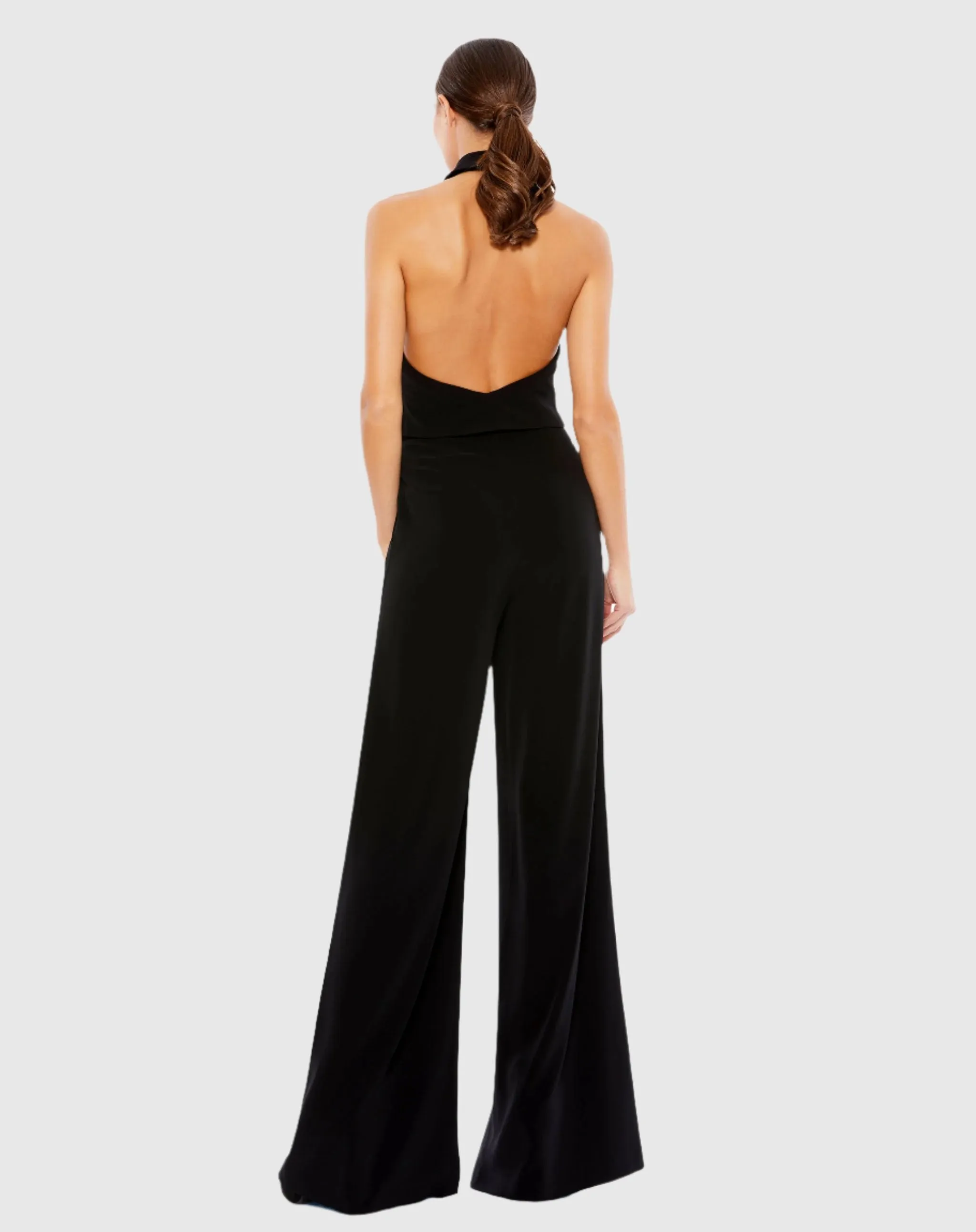 Black Tuxedo Halter Jumpsuit