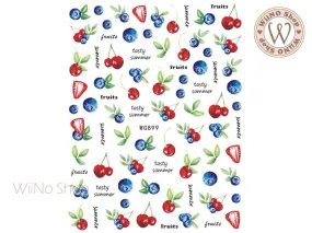 Blueberry Adhesive Nail Art Sticker - 1 pc (WG899)