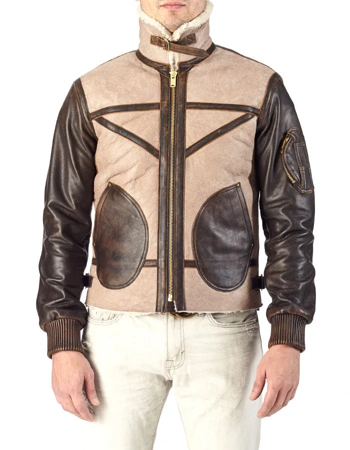 BOMBER - Shearling Aviator Jacket