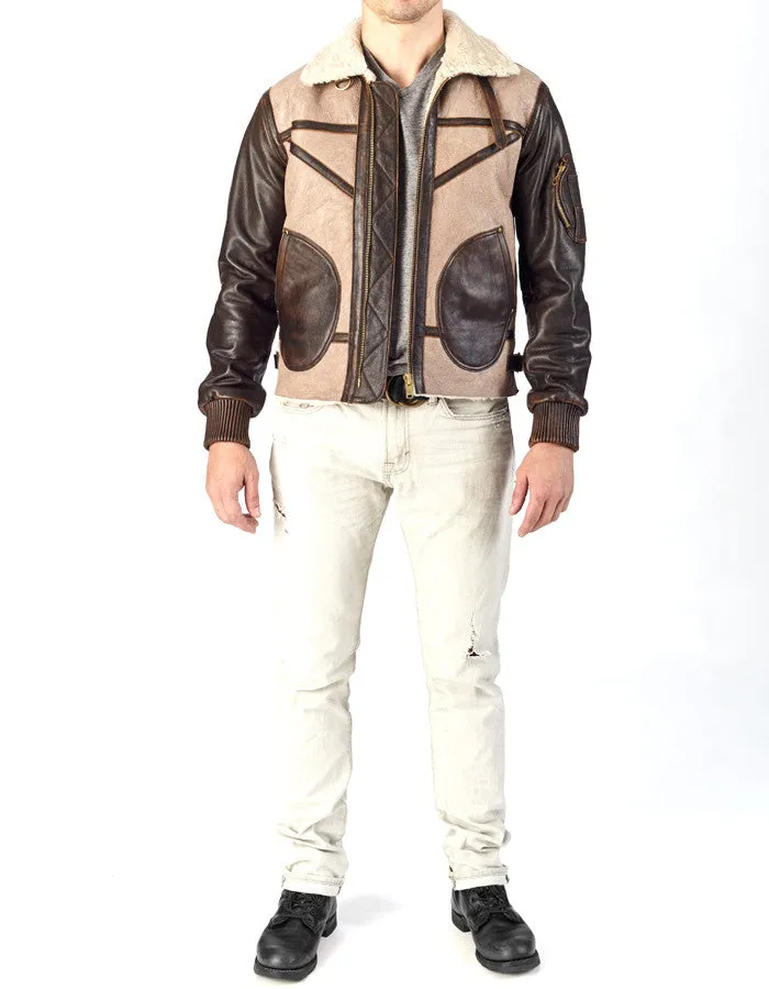 BOMBER - Shearling Aviator Jacket