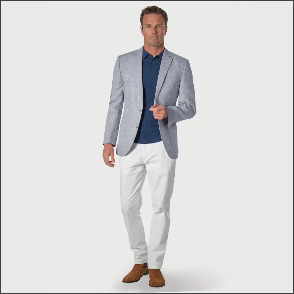 Brook Taverner Leeds Light Blue Linen Jacket<><>