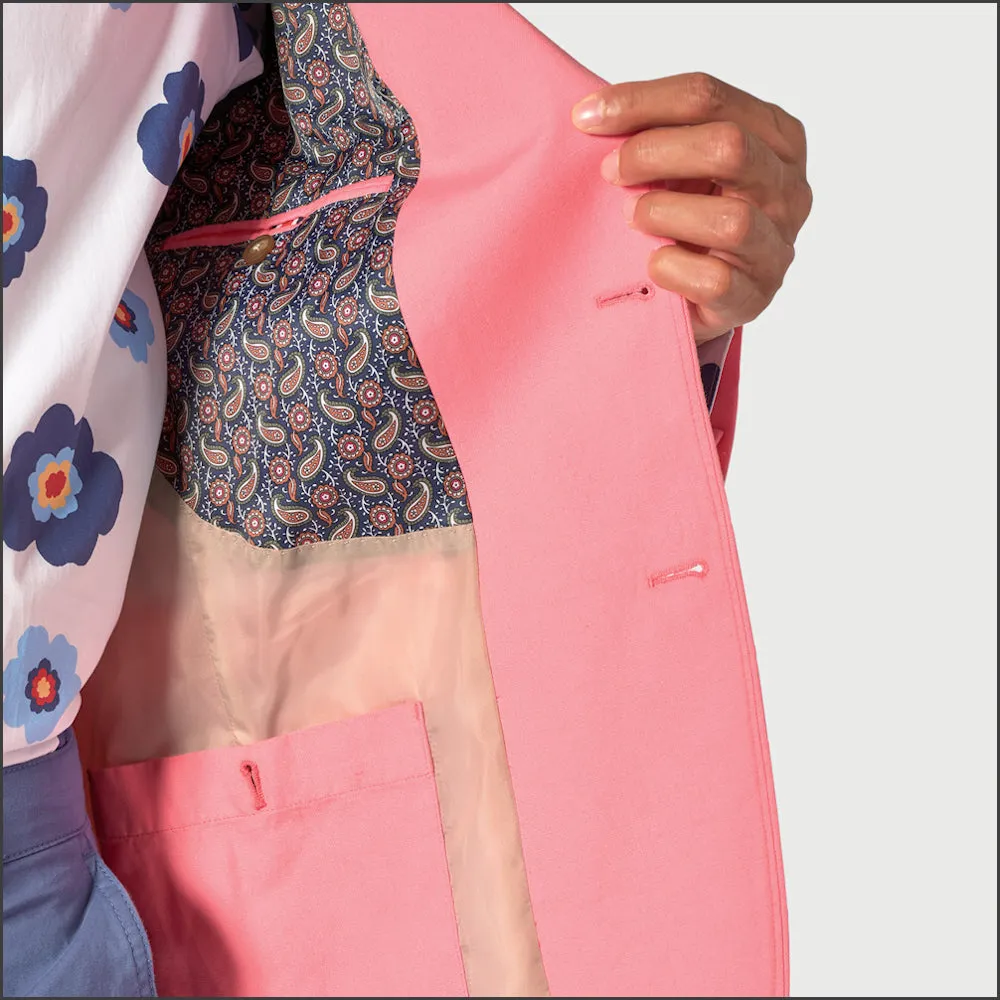 Brook Taverner Tatton Pink Cotton Linen Jacket <><>