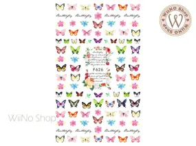 Butterfly Adhesive Nail Art Sticker - 1 pc (F626)