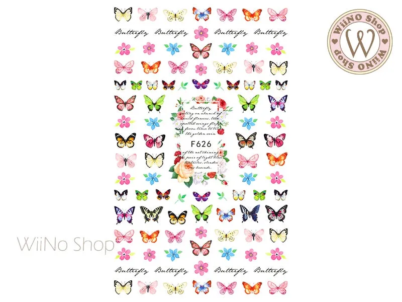 Butterfly Adhesive Nail Art Sticker - 1 pc (F626)