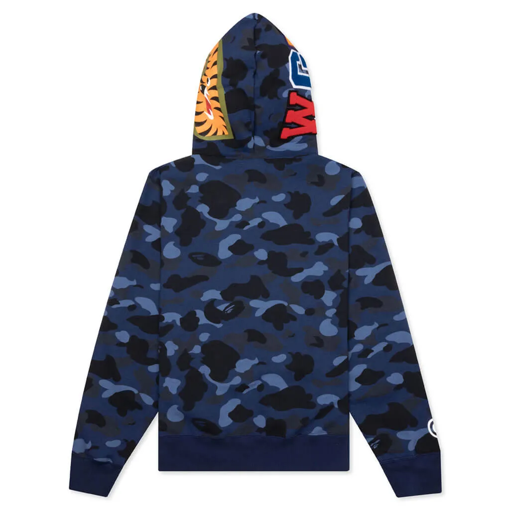 Camo Shark Full Zip Hoodie - Navy