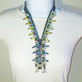 Carmella, Beaded Zipper Necklace