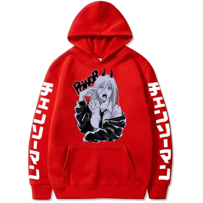 Chainsaw Man Power Cool Anime Hoodie High Quality