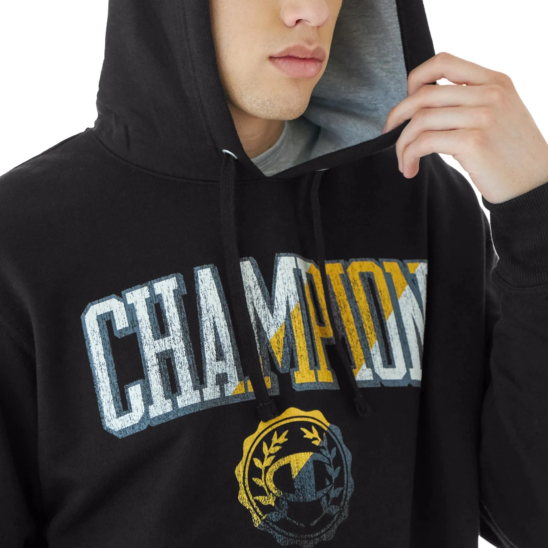 CHAMPION Powerblend Fleece Hoodie Crest Logo