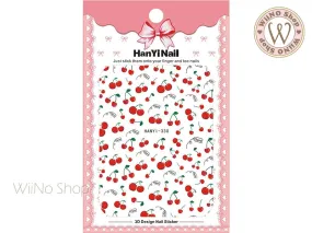 Cherry Adhesive Nail Art Sticker - 1 pc (HY-330)