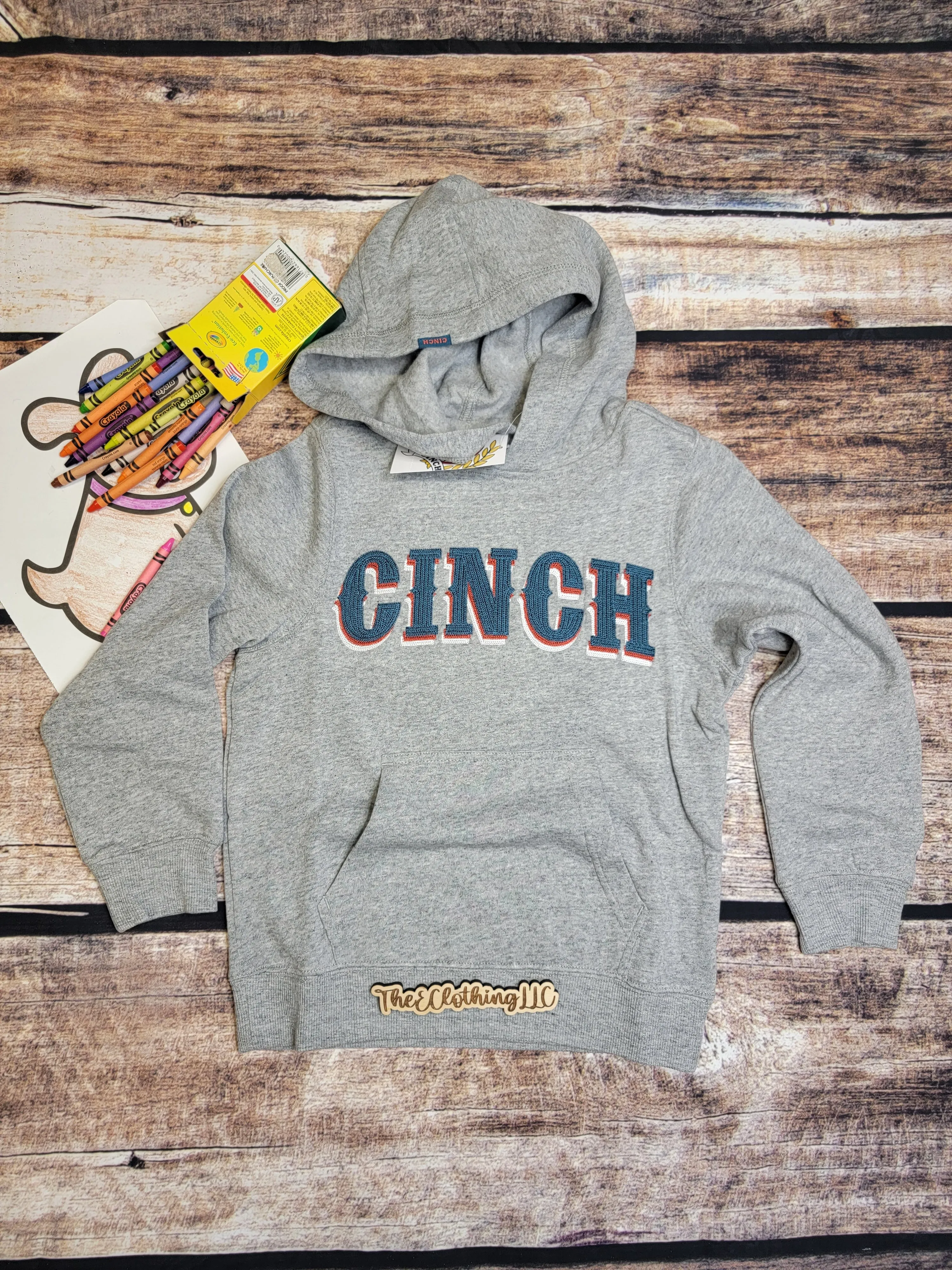 Cinch Boy's Hoodie - Grey