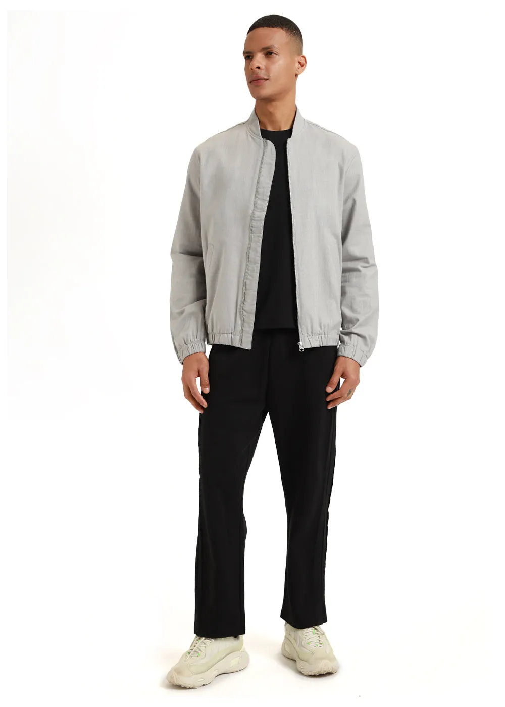 Cloud Bomber Linen Jacket