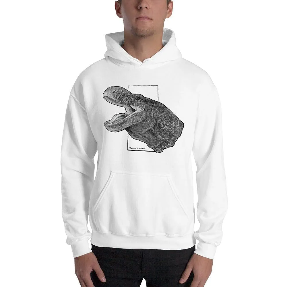 Crocodile Monitor Hoodie, Lizard Reptile Gift Pullover