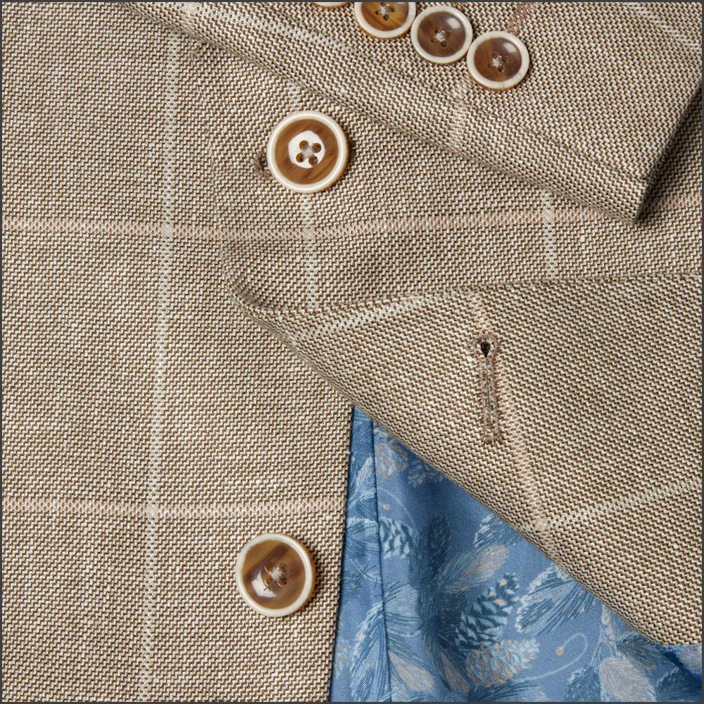 Daniel Grahame Marseille Beige Check Jacket