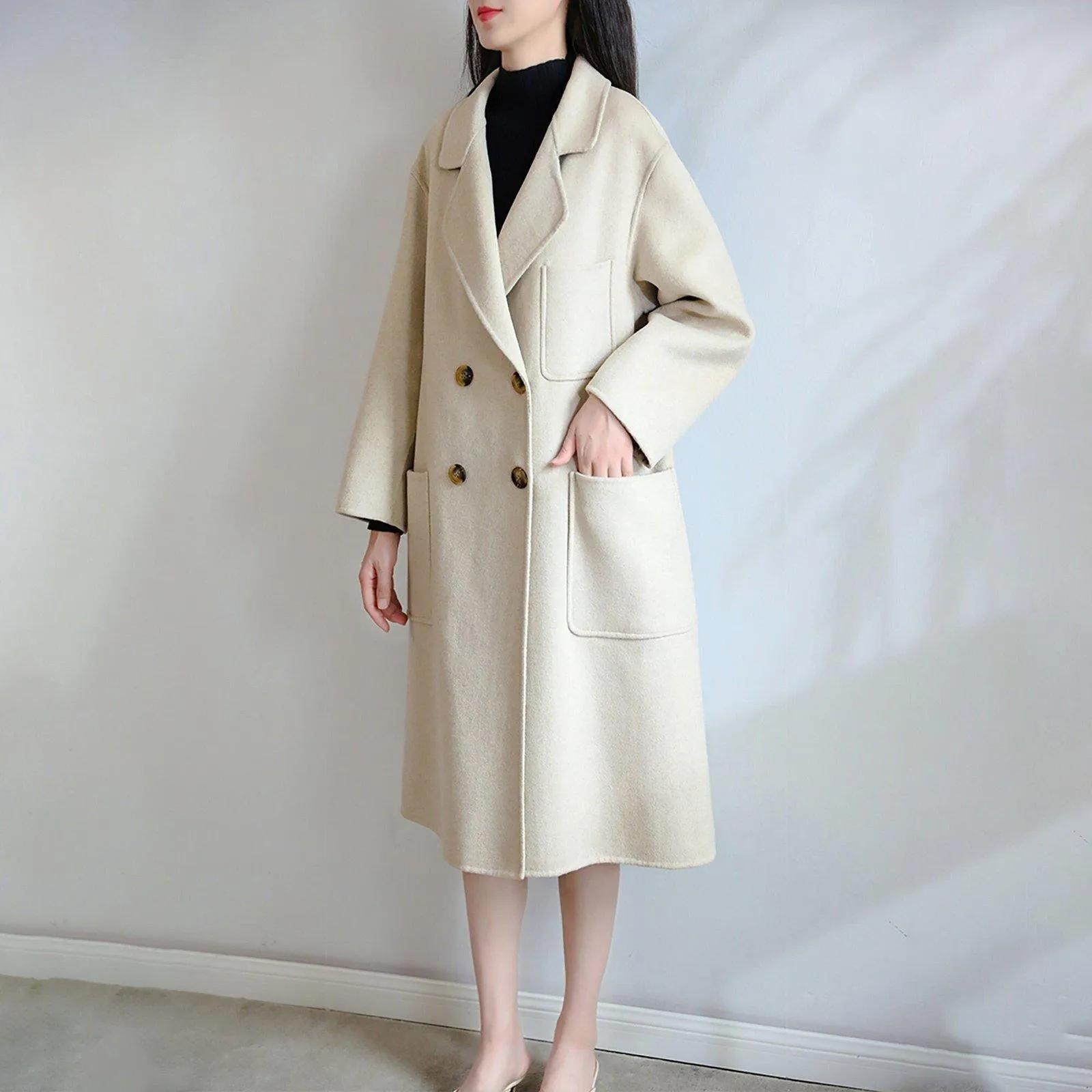 Debra Double Breasted Wool Coat