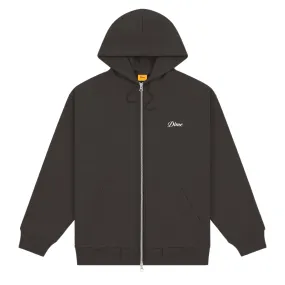 Dime Cursive Zip Hoodie Vintage Black