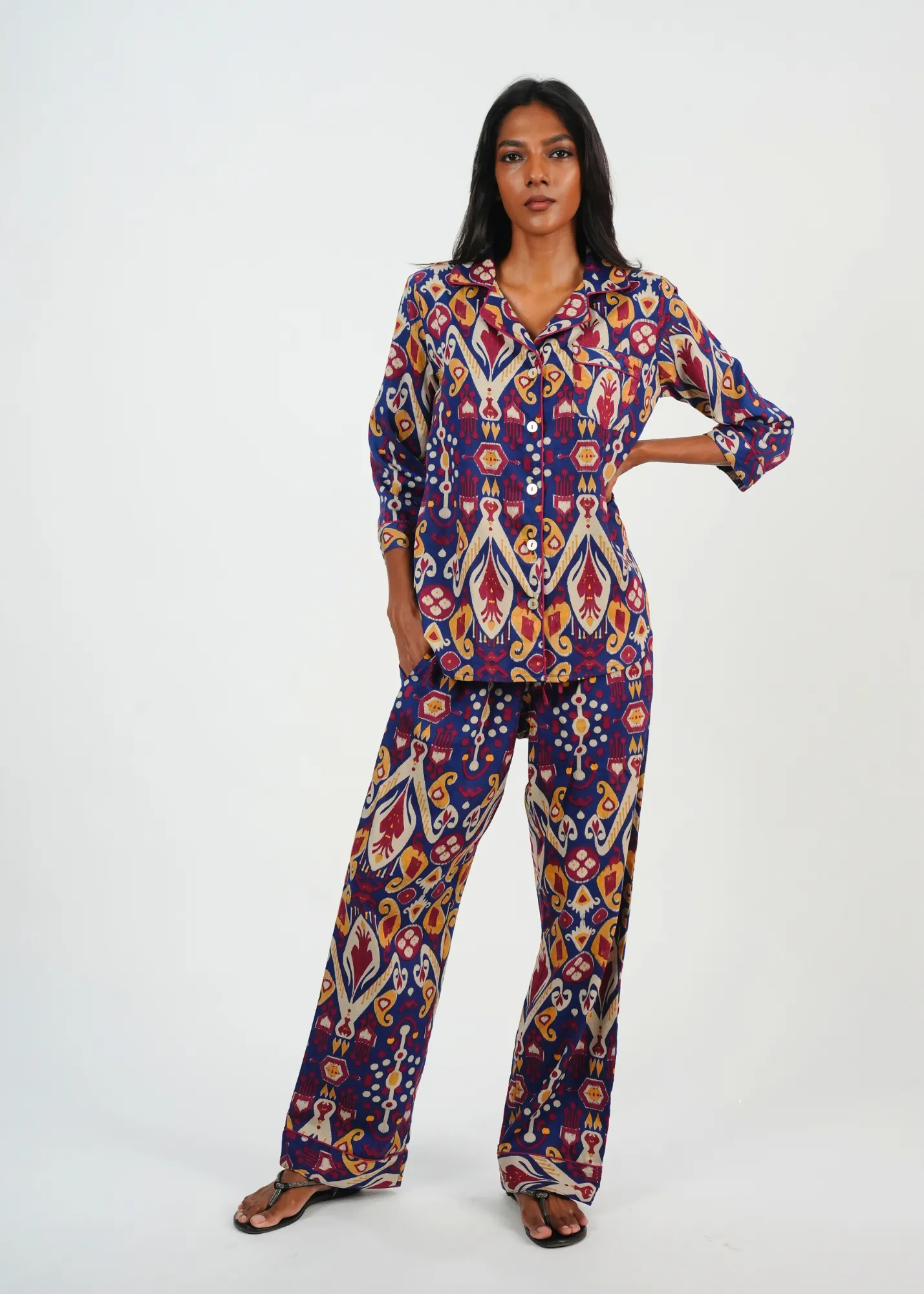 Ela 3/4 Sleeve PJ set - Majorelle Bazaar