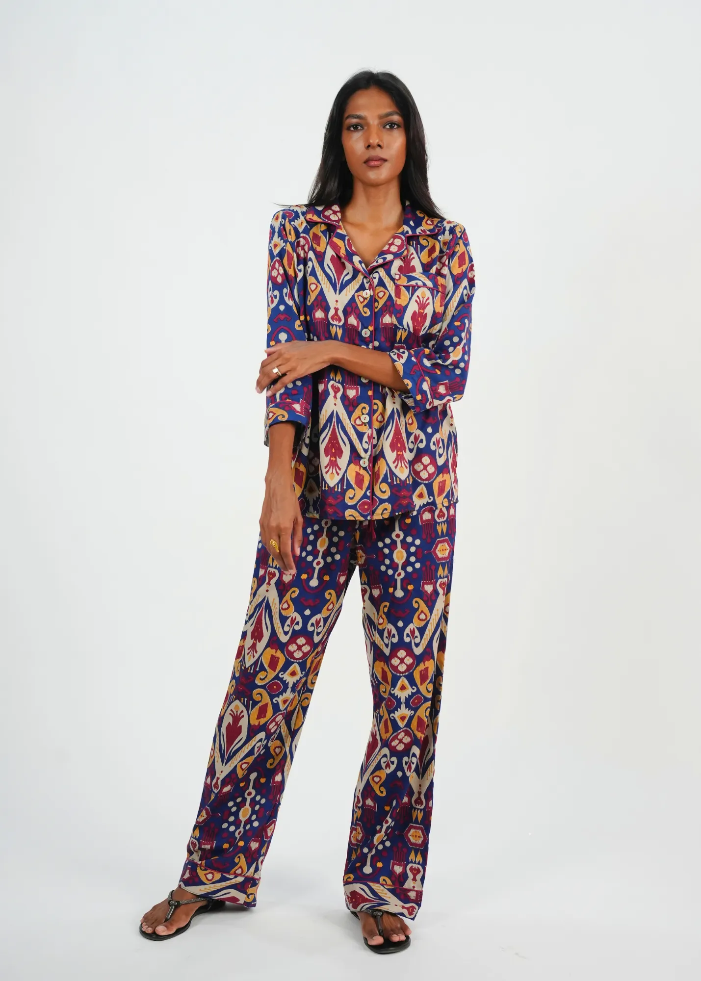 Ela 3/4 Sleeve PJ set - Majorelle Bazaar