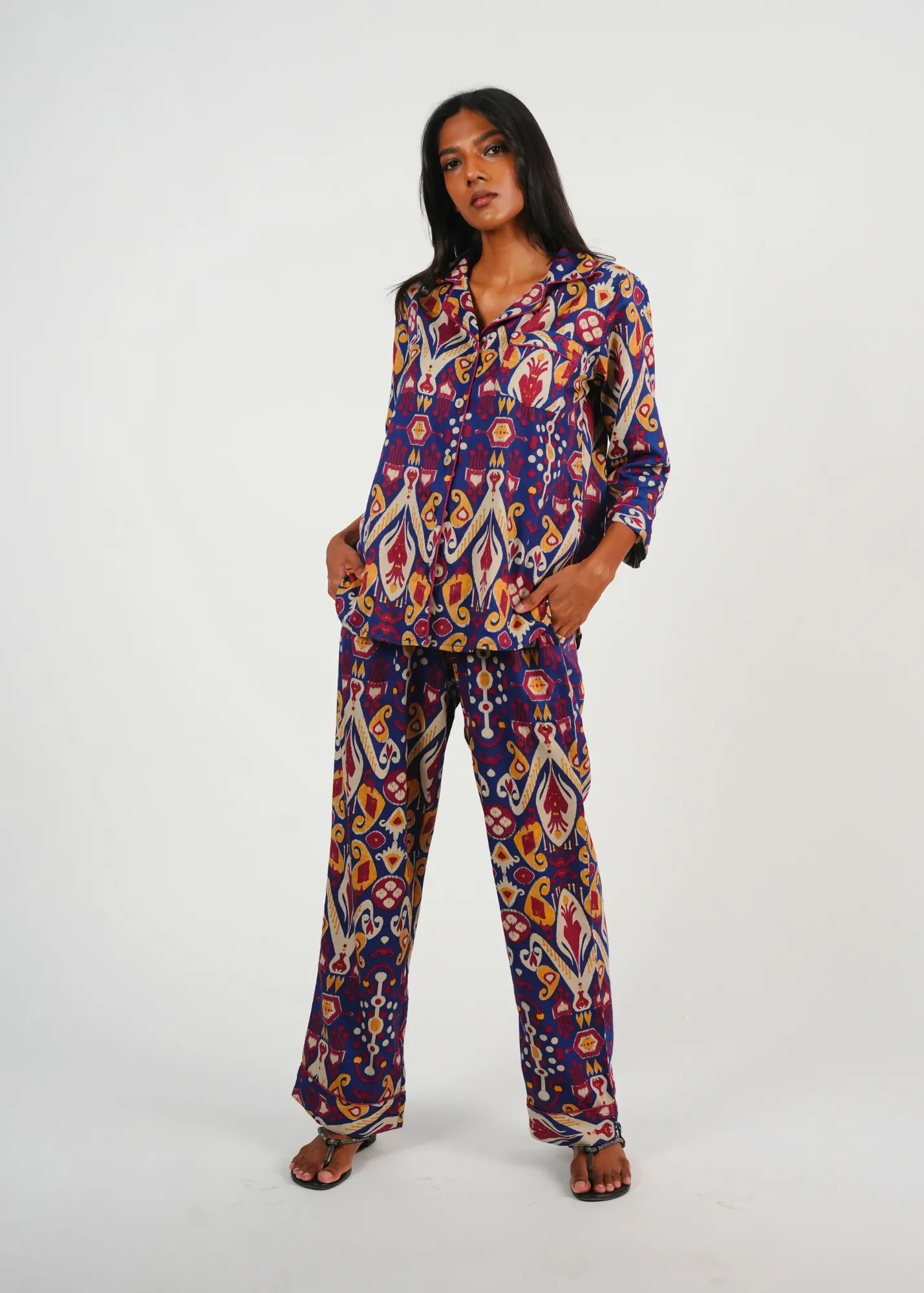 Ela 3/4 Sleeve PJ set - Majorelle Bazaar