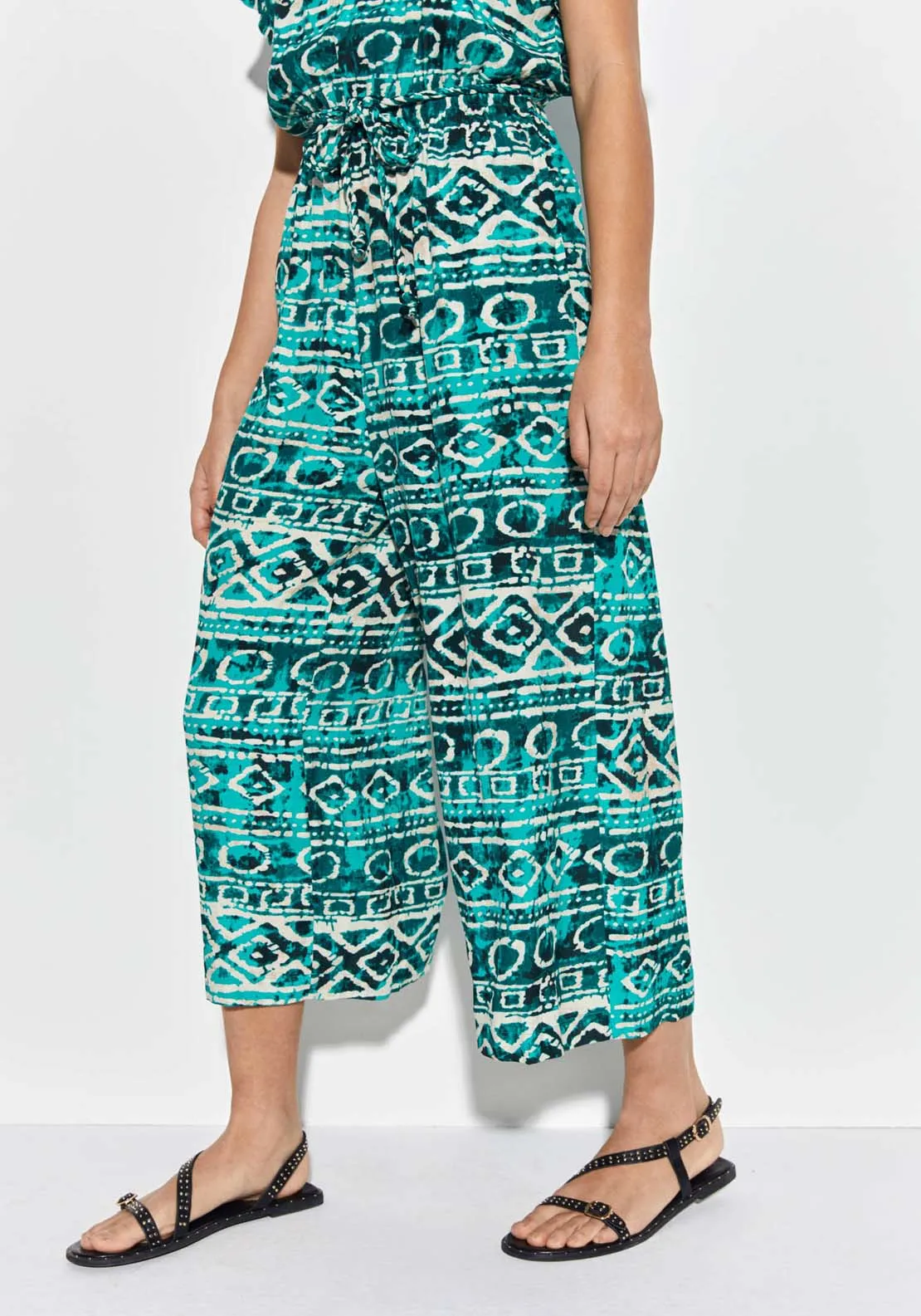 Ethnic-print jumpsuit