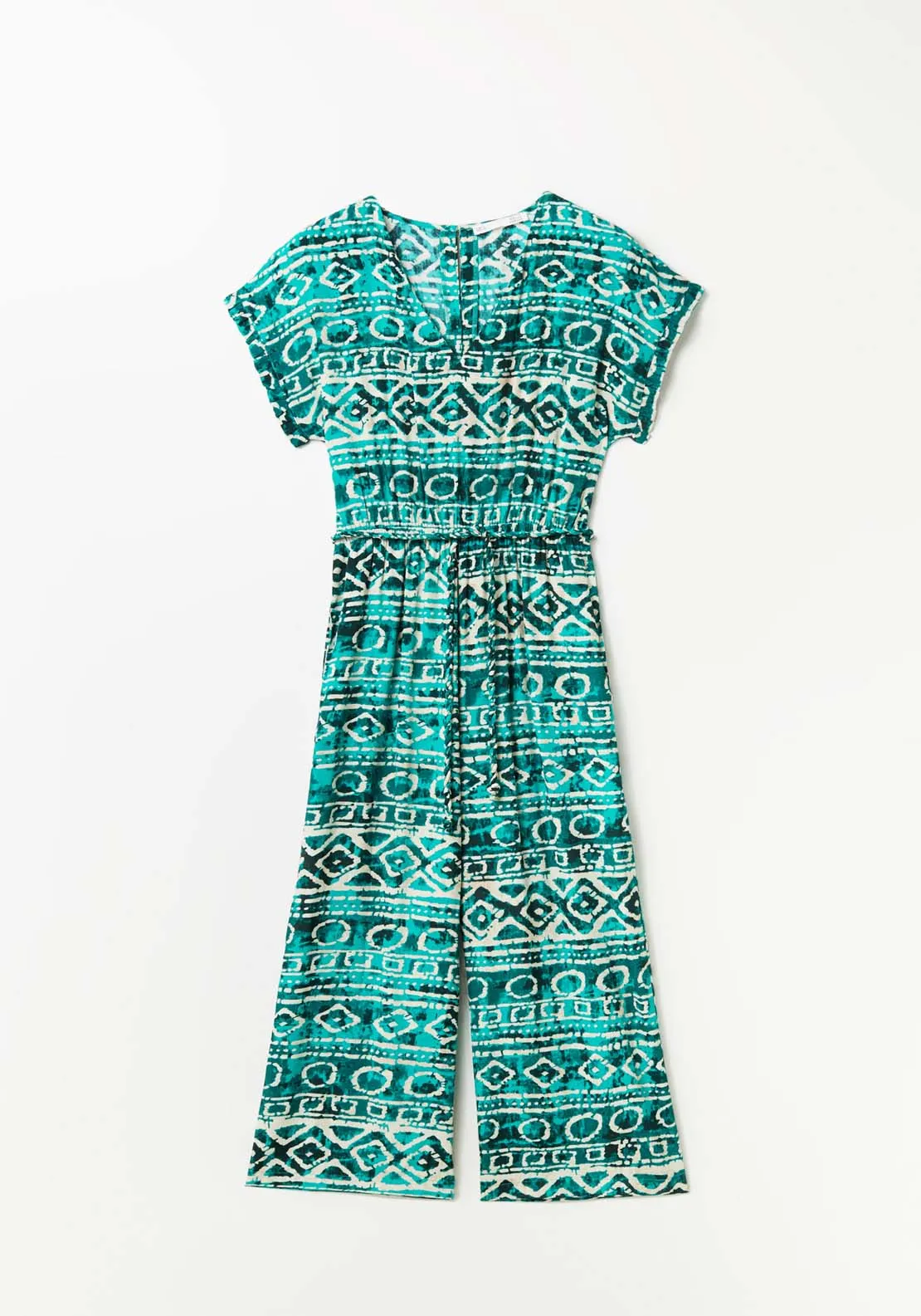 Ethnic-print jumpsuit