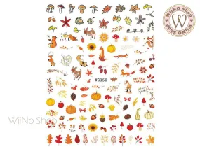 Fall Forest Adhesive Nail Art Sticker - 1 pc (WG350)