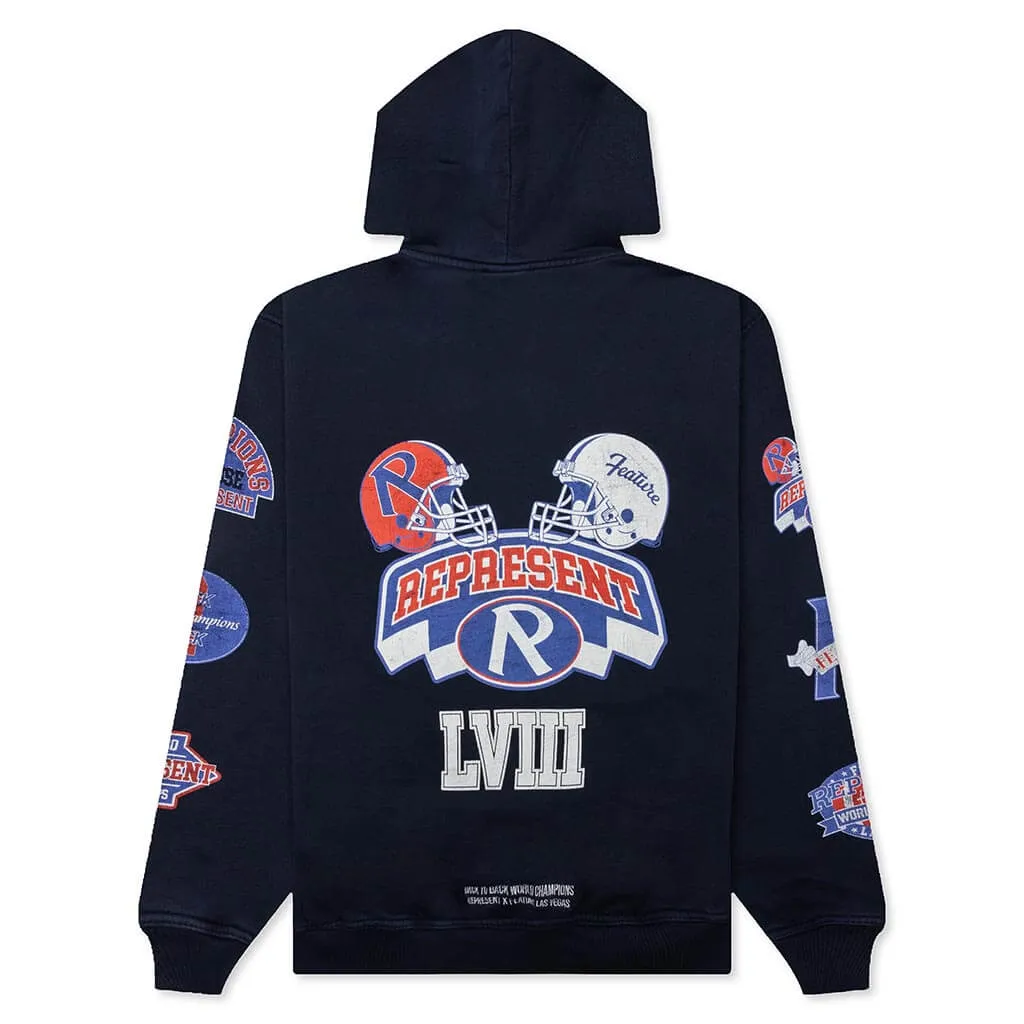 Feature x Represent Champions Hoodie - Midnight Navy