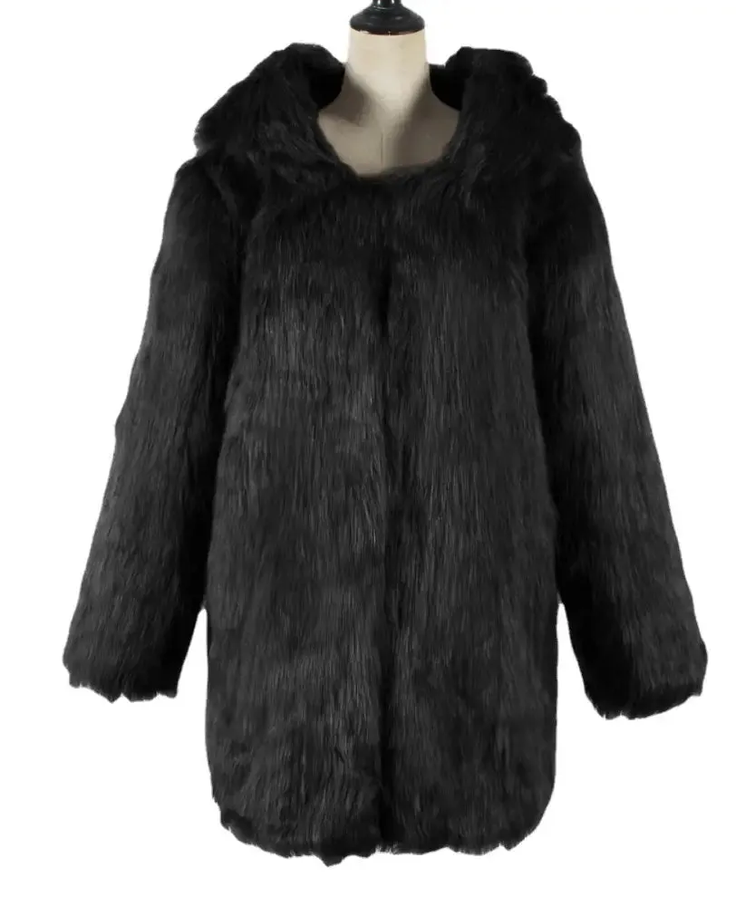 Fierce Fur Collar Hooded Coat