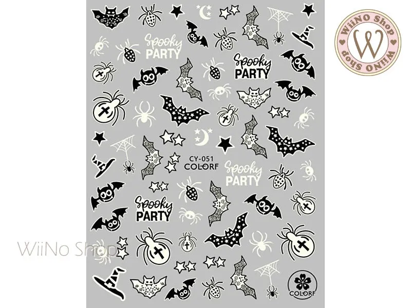 Glow in the Dark Halloween Adhesive Nail Art Sticker - 1 pc (CY-051)