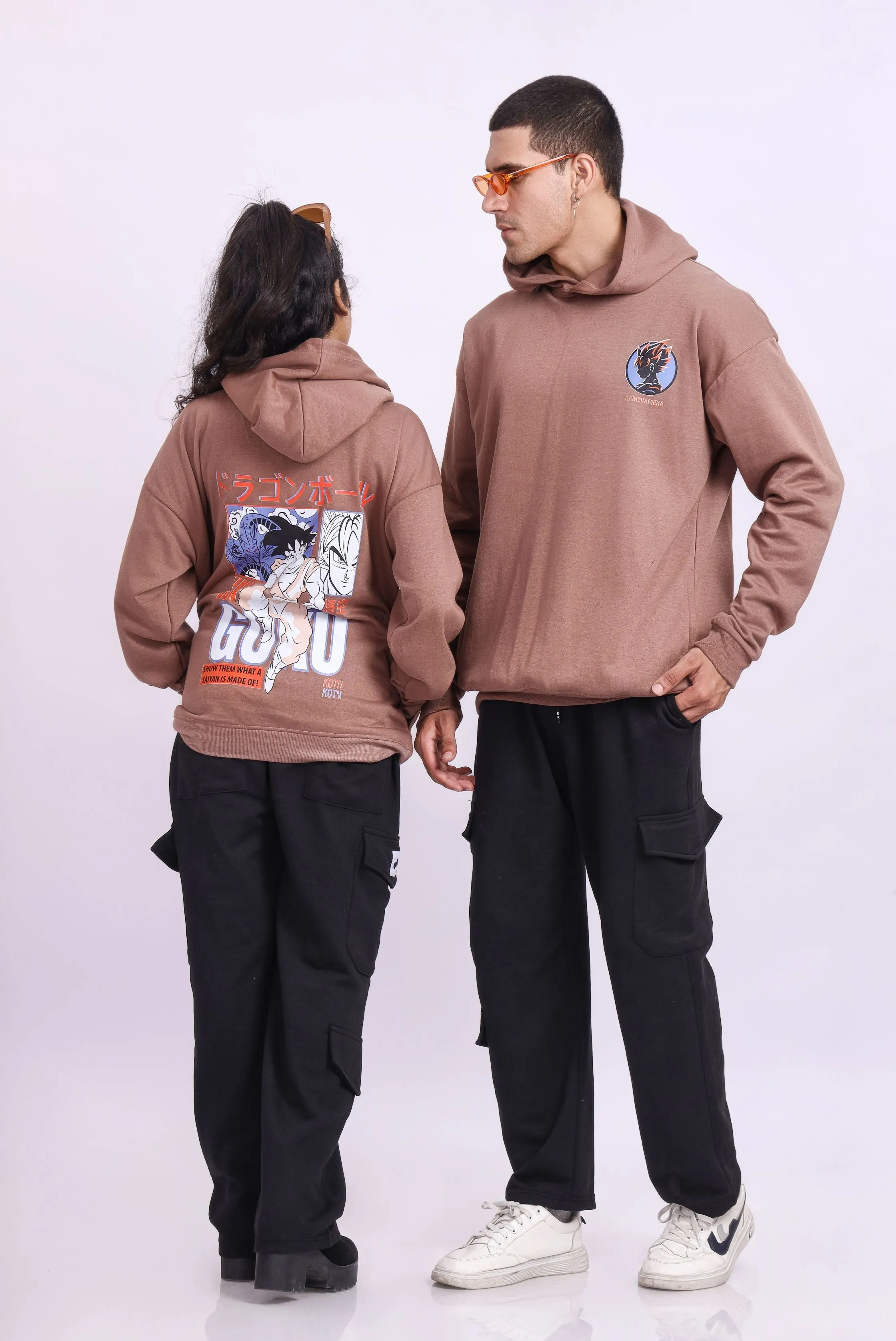 GOKU Brown Oversized Hoodie