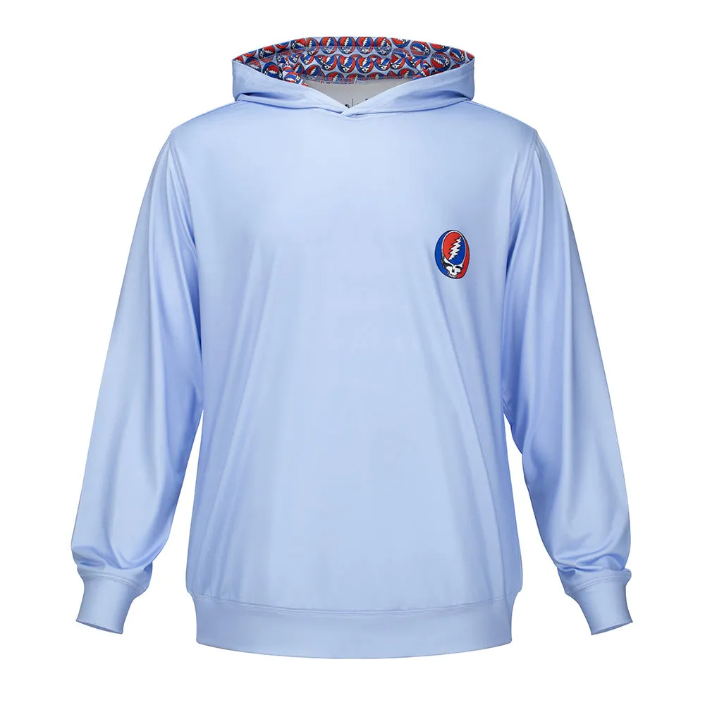 Grateful Dead | UPF 50 Hoodie | Stealie in Baby Blue