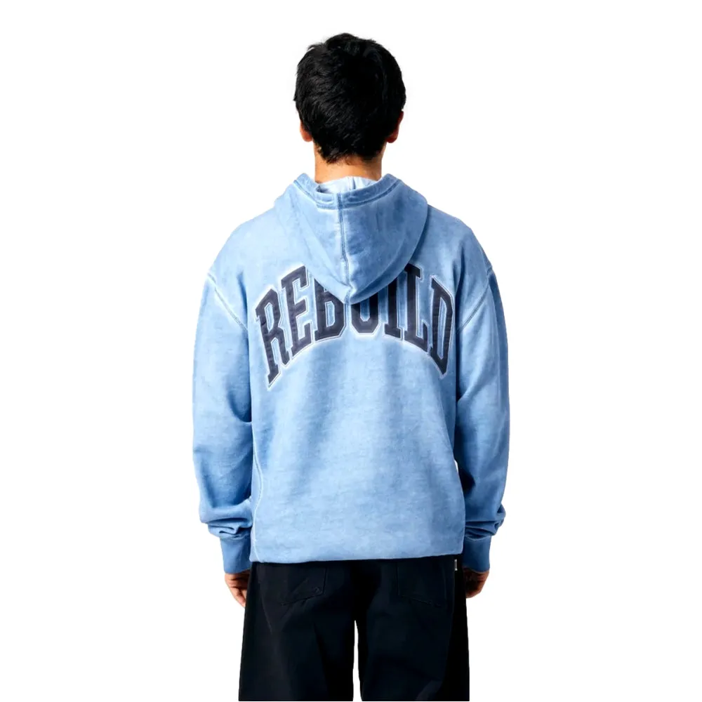 HUF DESTROY REBUILD FADED P/O HOODIE-BLUE