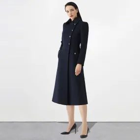 Ingrid Single Breasted Wool Blend Coat