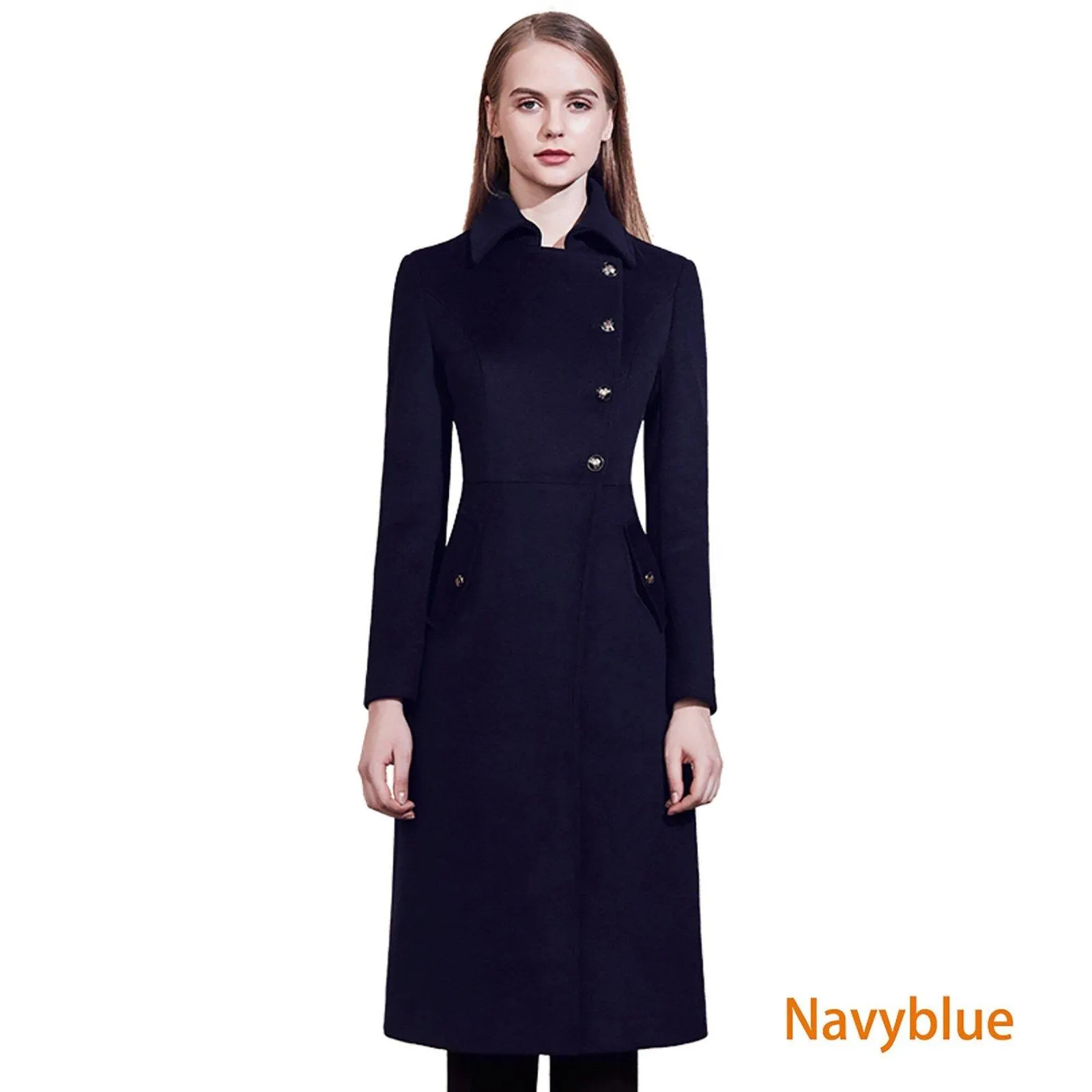 Ingrid Single Breasted Wool Blend Coat