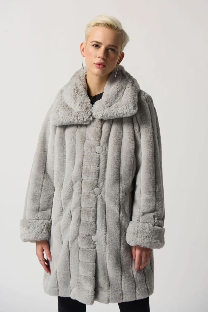 Joseph Ribkoff Faux Fur Reversible Puffer Coat - 233900 (T)