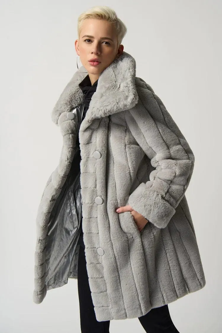 Joseph Ribkoff Faux Fur Reversible Puffer Coat - 233900 (T)