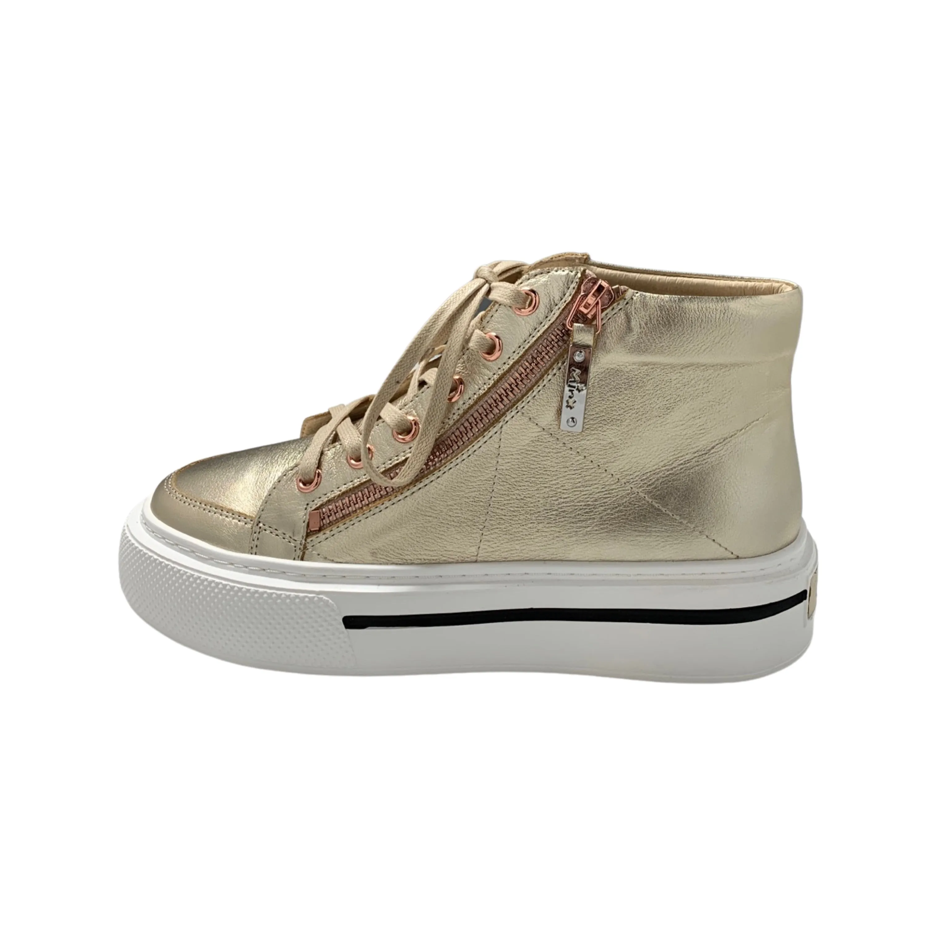 Juniper Gold/White Leather Sneaker