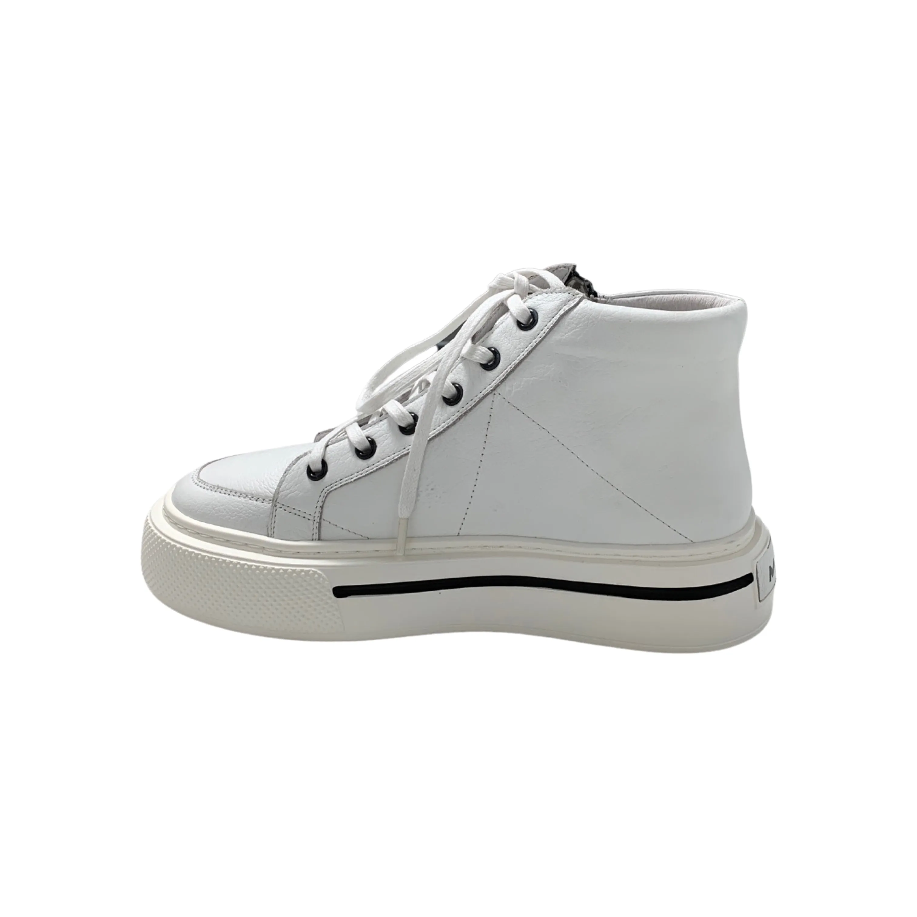 Juniper White/White Leather Sneaker