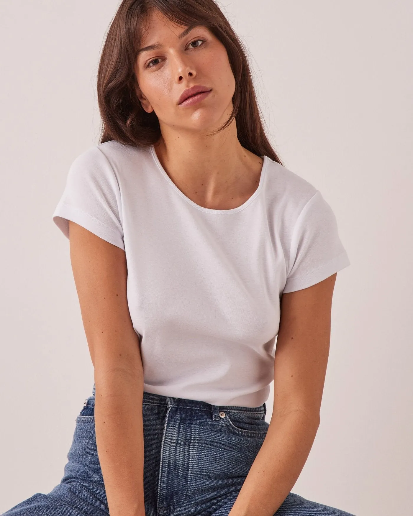 Kai White Rib Tee